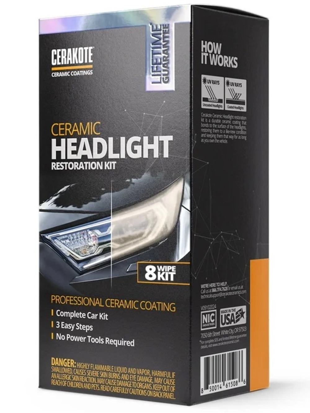 Cerakote Ceramic Quick & Easy 3-Step Headlight Restorer Restoration Kit NWT